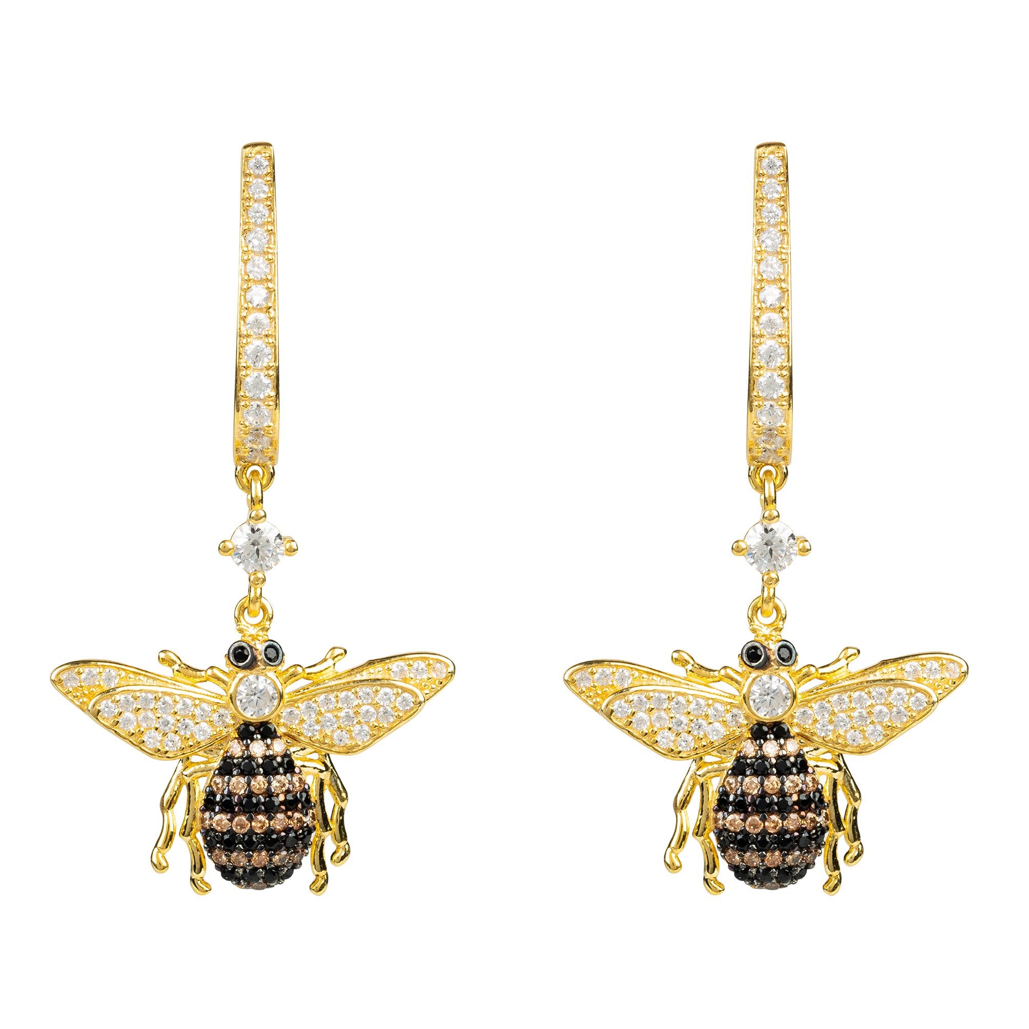 Honey Bee Drop Earring gold