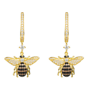 Honey Bee Drop Earring gold