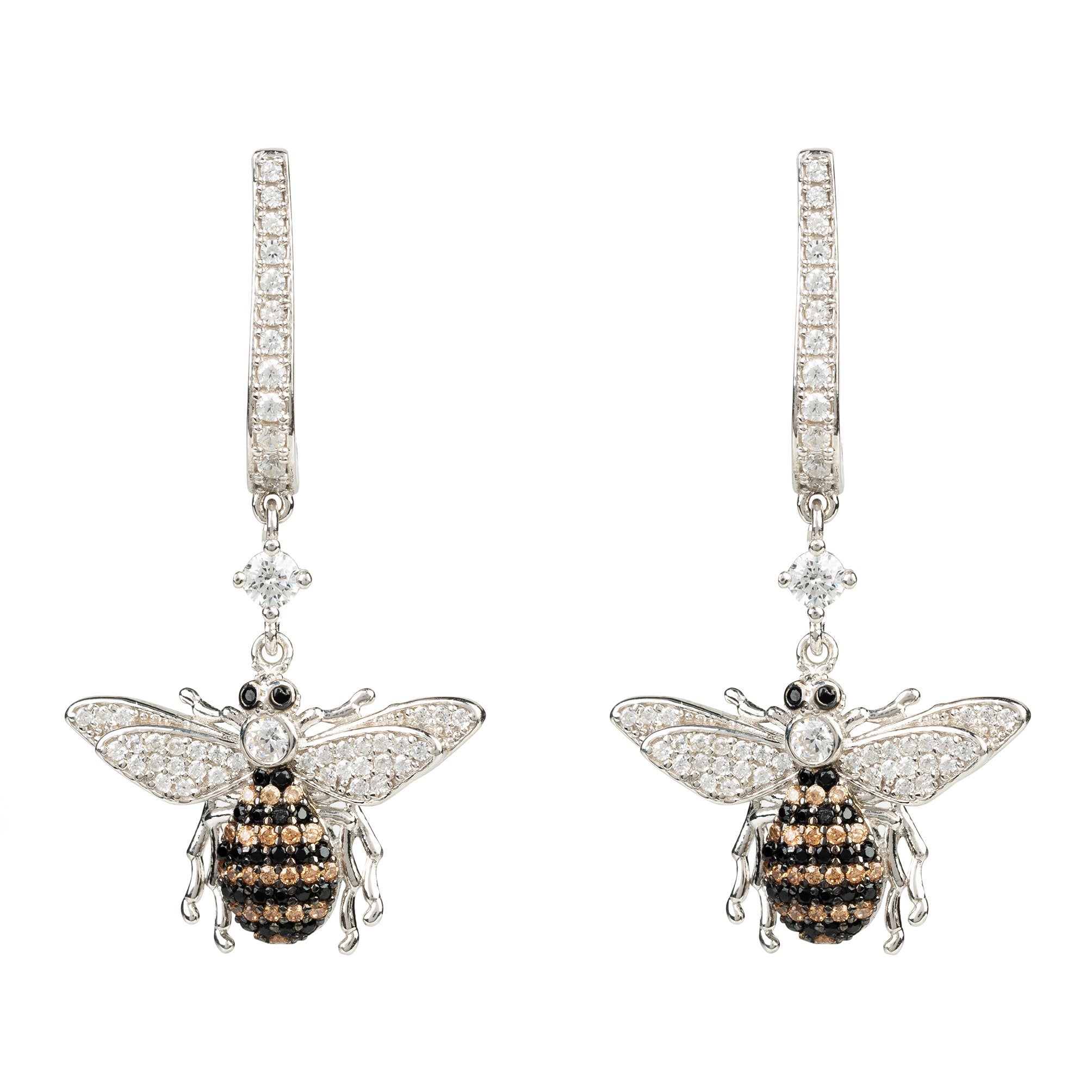 Honey Bee Drop Earring silver