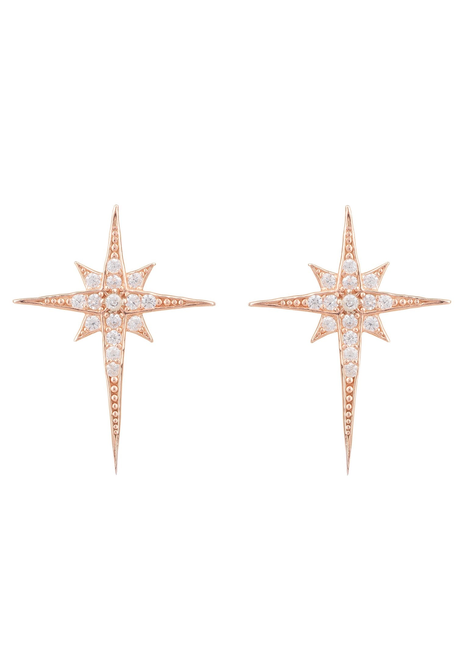 North Star Small Stud Earring Rosegold