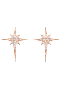 North Star Small Stud Earring Rosegold