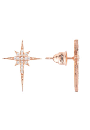 North Star Small Stud Earring Rosegold