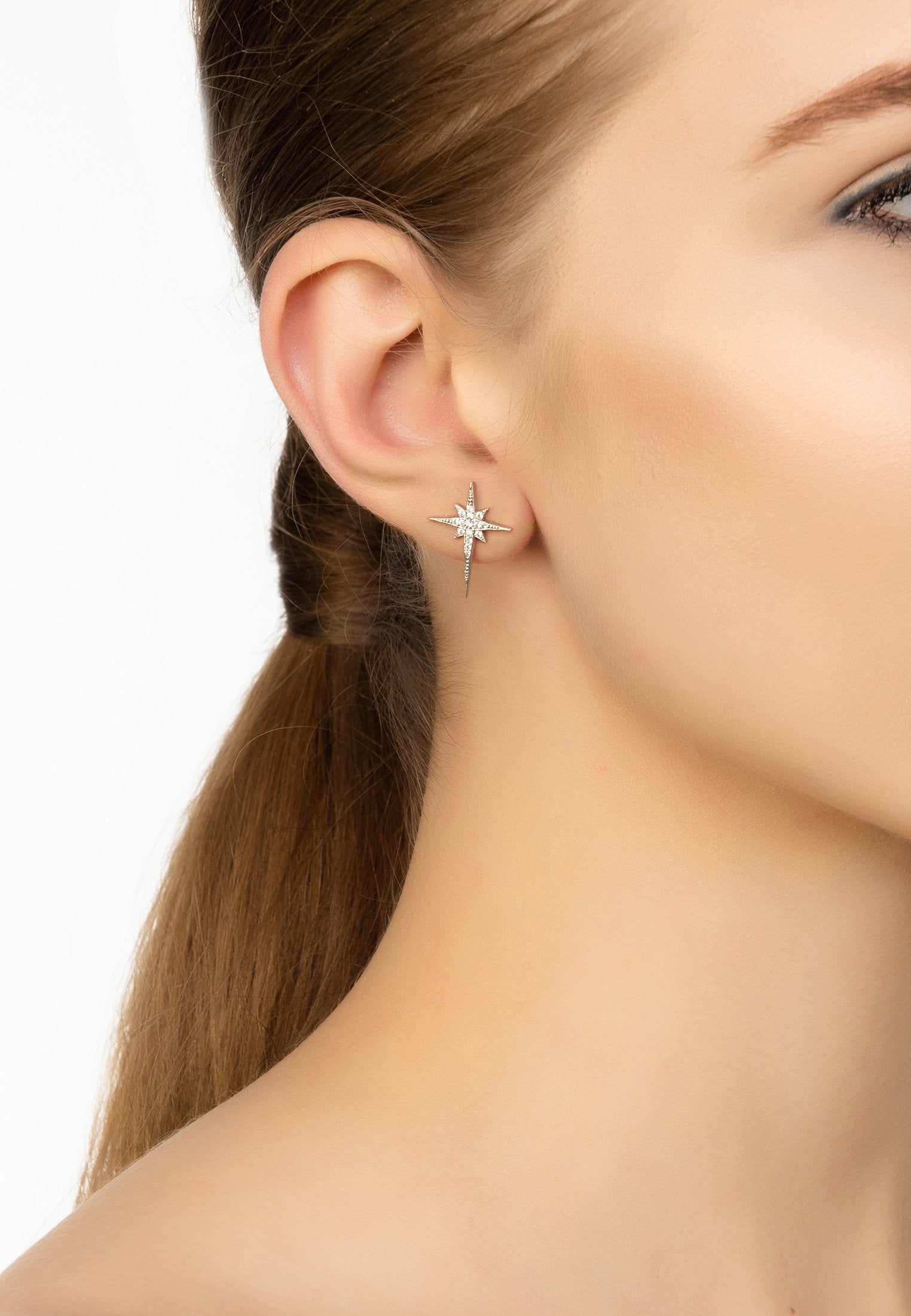 North Star Small Stud Earring Silver