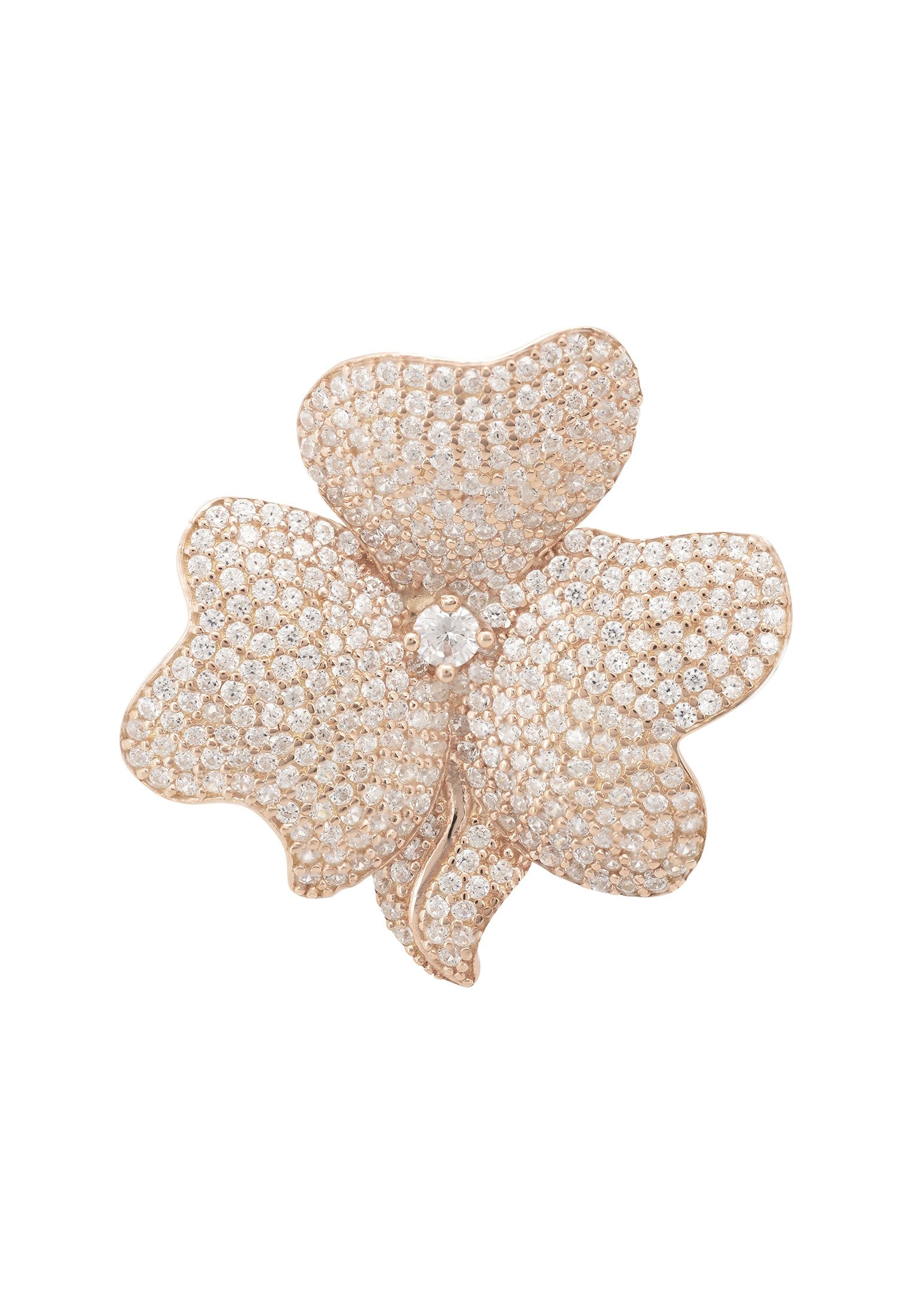 Flower Cocktail Ring Rosegold