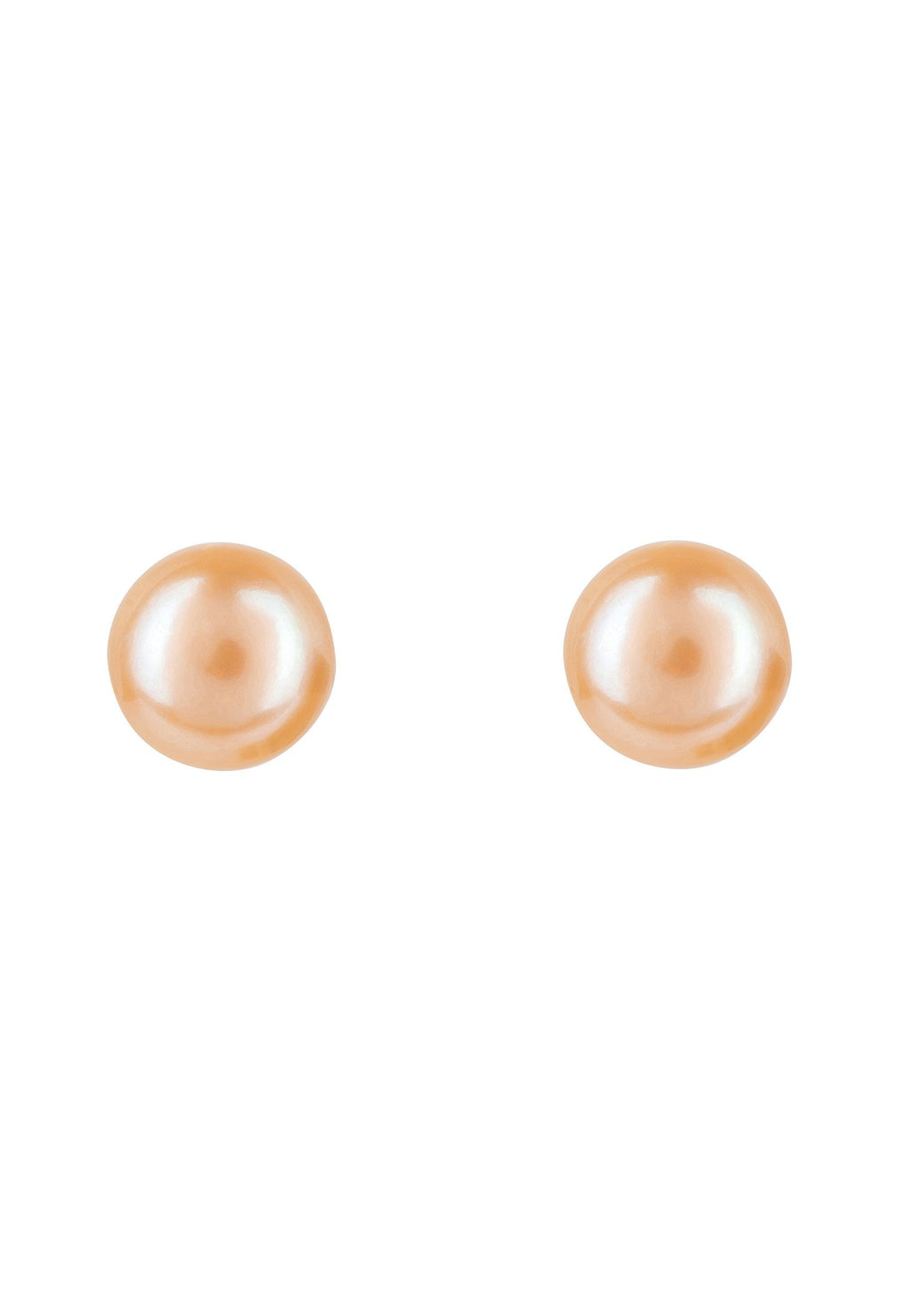 Sterling Silver 8mm Earring Natural Pink Pearl