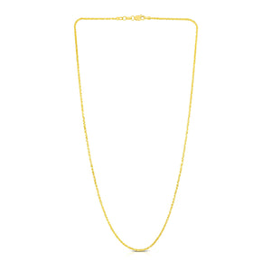 14k Yellow Gold Sparkle Chain 1.5mm