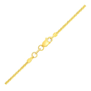 14k Yellow Gold Sparkle Chain 1.5mm