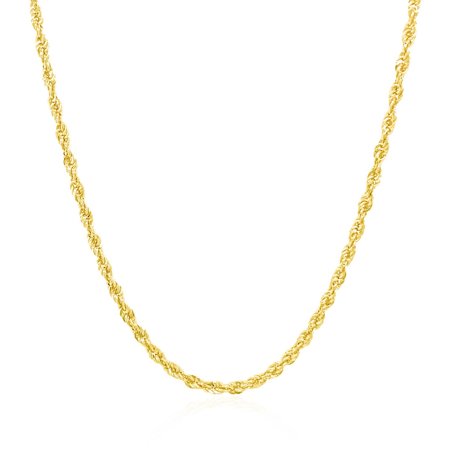 2.0mm 14k Yellow Gold Light Rope Chain