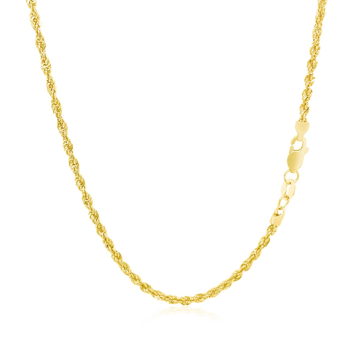 2.0mm 14k Yellow Gold Light Rope Chain