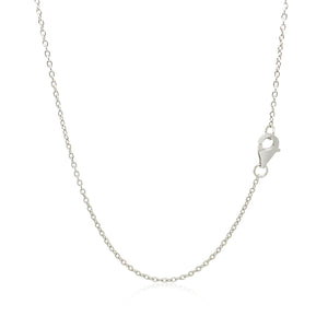 Sterling Silver Flip Flop Necklace with Cubic Zirconias