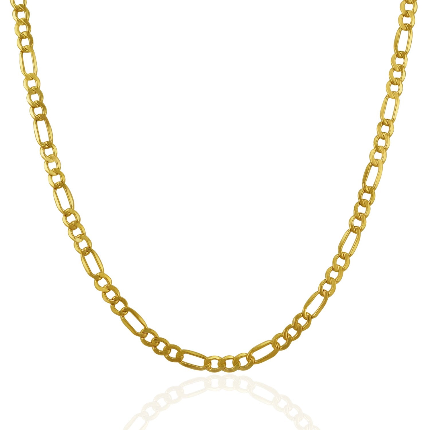 3.5mm 14k Yellow Gold Lite Figaro Chain