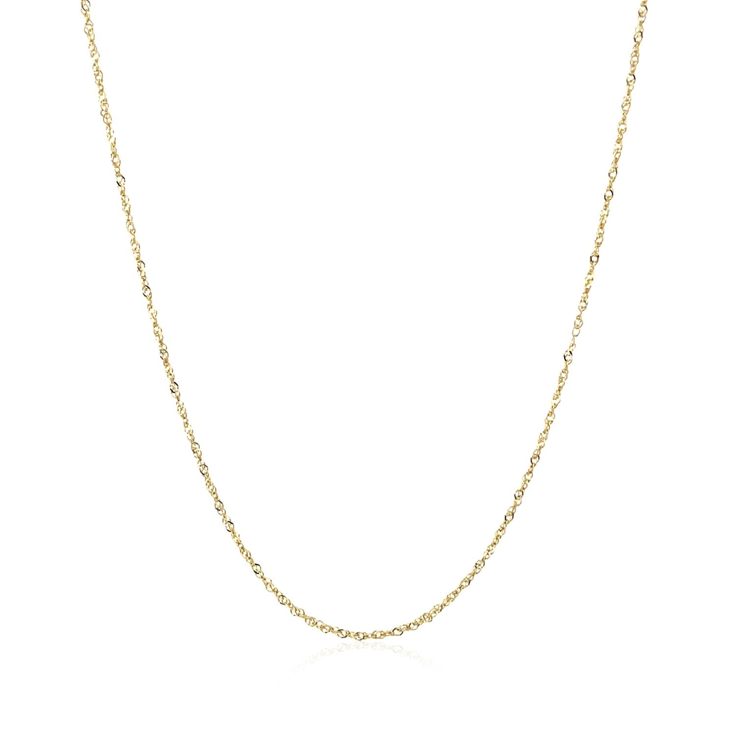 10k Yellow Gold Singapore Chain 0.8mm