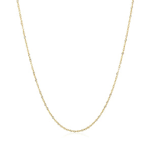 10k Yellow Gold Singapore Chain 0.8mm