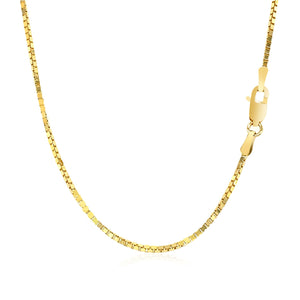 14k Yellow Gold Classic Box Chain 1.1mm