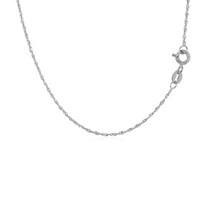 14k White Gold Singapore Chain 1.0mm