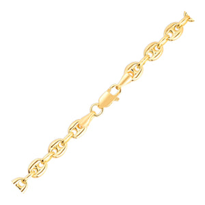 4.7mm 14k Yellow Gold Puffed Mariner Link Chain