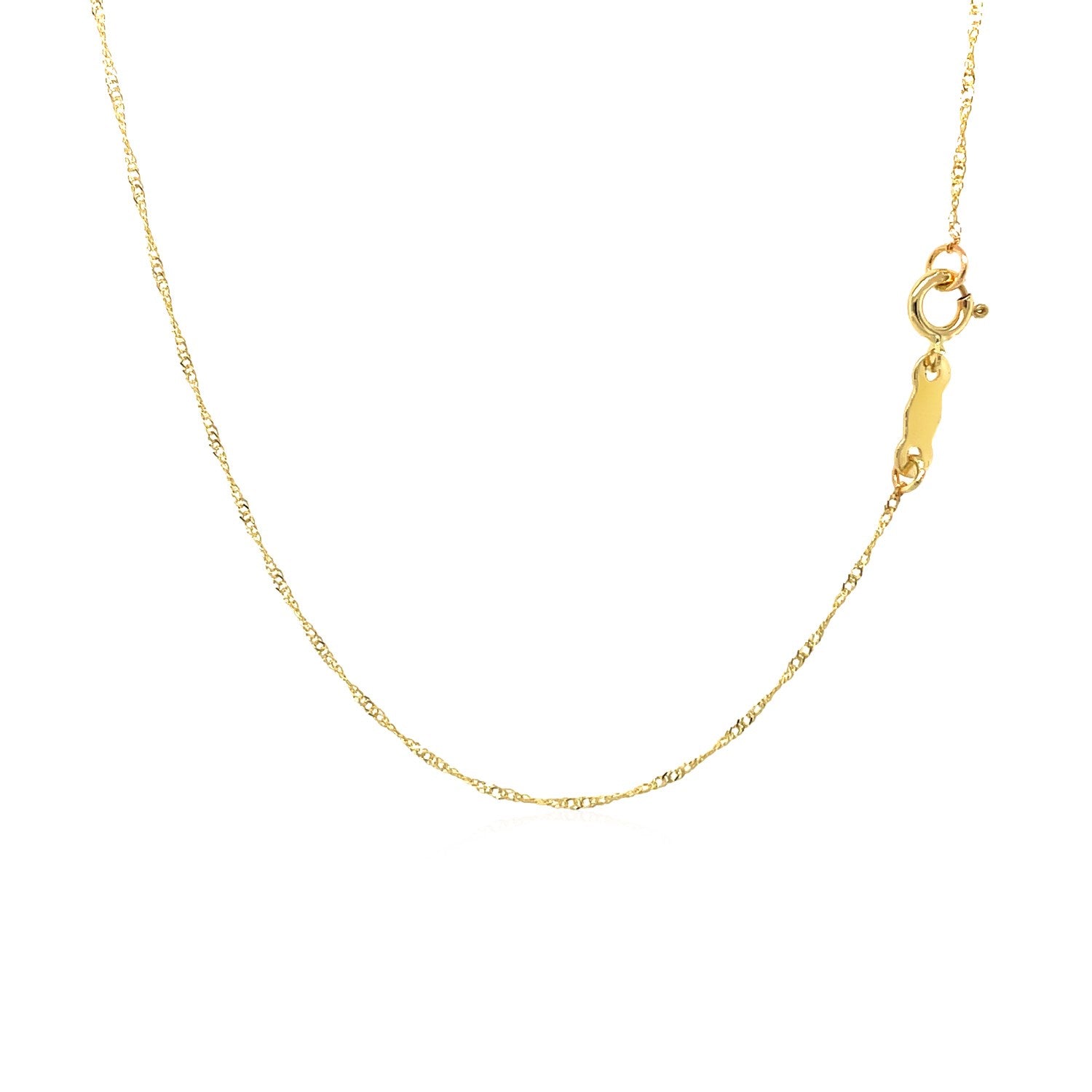 14k Yellow Gold Singapore Chain 0.8mm