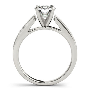 14k White Gold Antique Style Graduagted Diamond Engagement Ring (1 1/8 cttw)