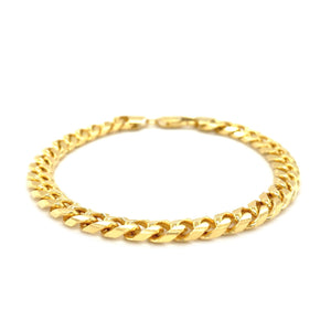 6.7mm 14k Yellow Gold Solid Miami Cuban Bracelet