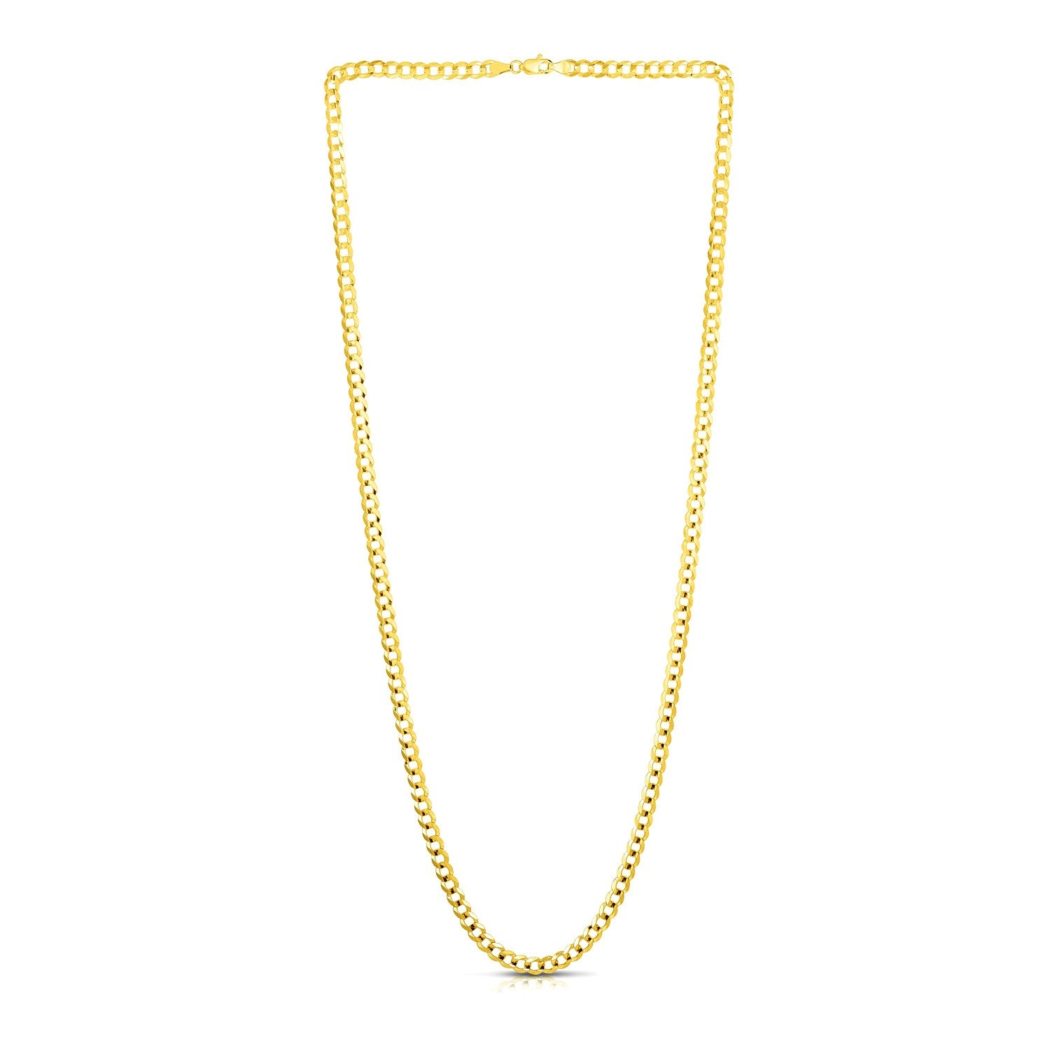 4.7mm 14k Yellow Gold Solid Curb Chain