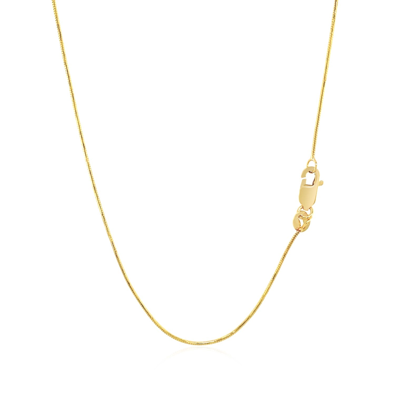 14k Yellow Gold Round Snake Chain 0.7mm