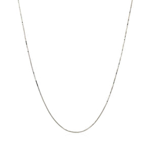 14k White Gold Classic Box Chain 0.45mm