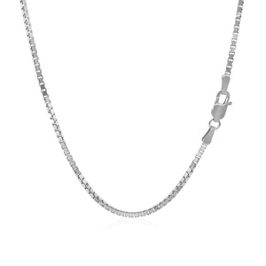 14k White Gold Classic Box Chain 1.4mm