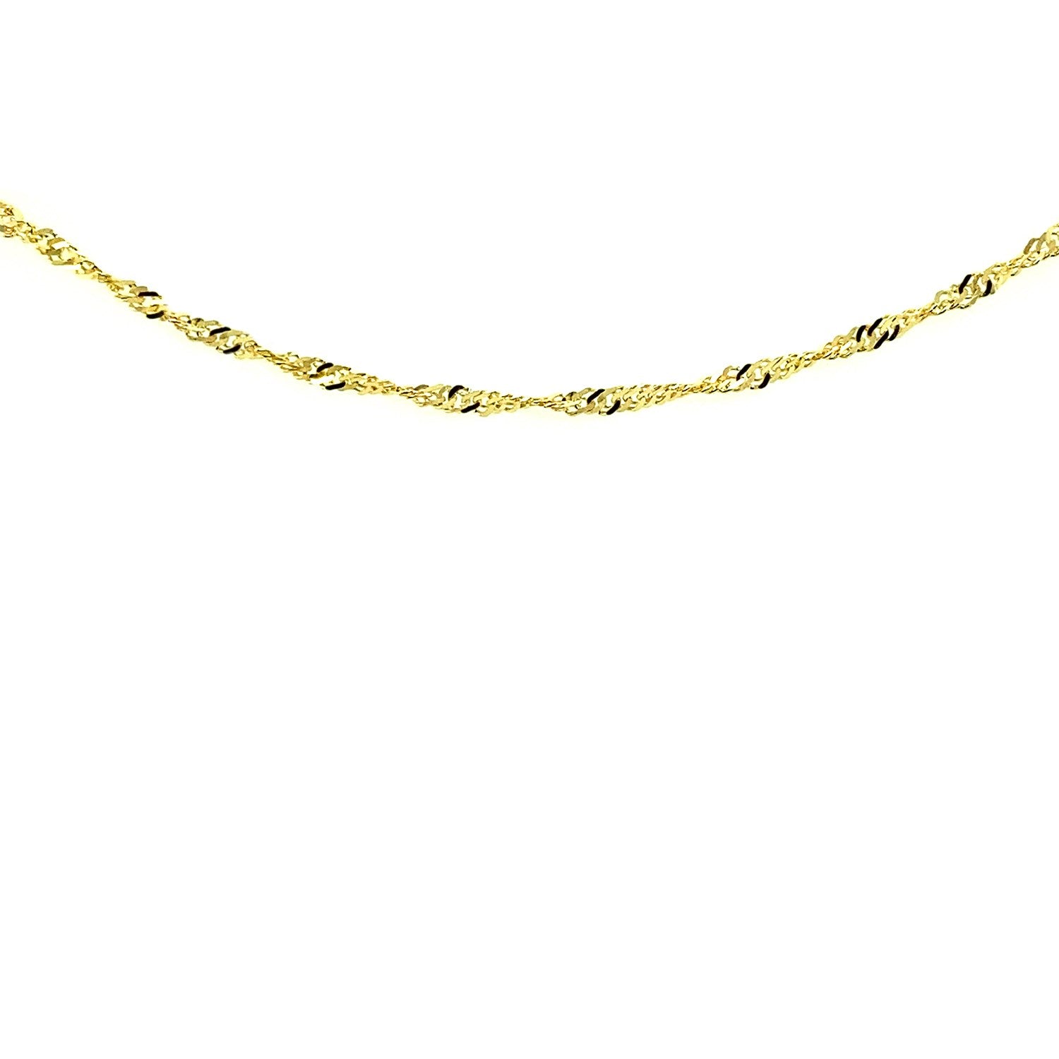 2.1mm 14k Yellow Gold Singapore Chain