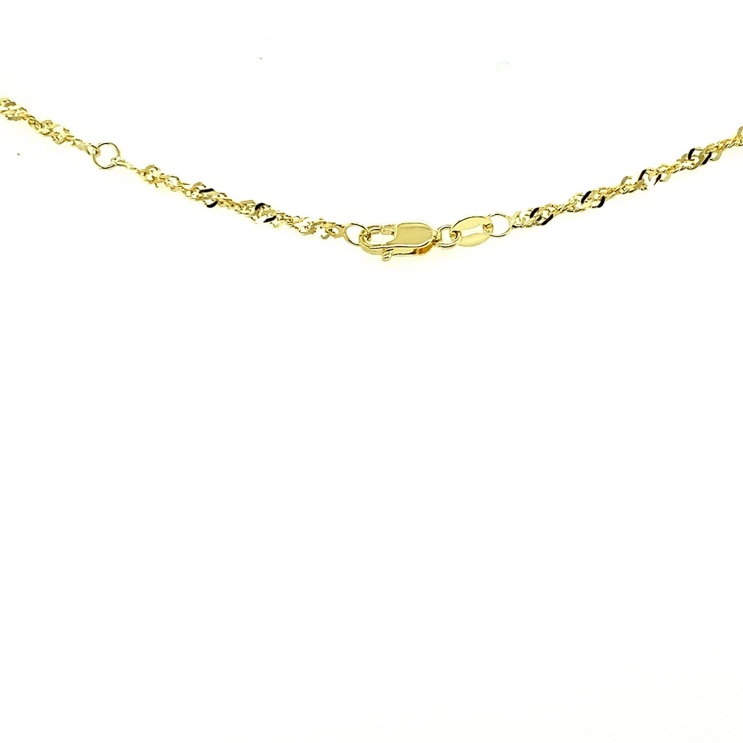 2.1mm 14k Yellow Gold Singapore Chain