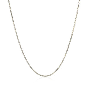 10k White Gold Classic Box Chain 0.8mm