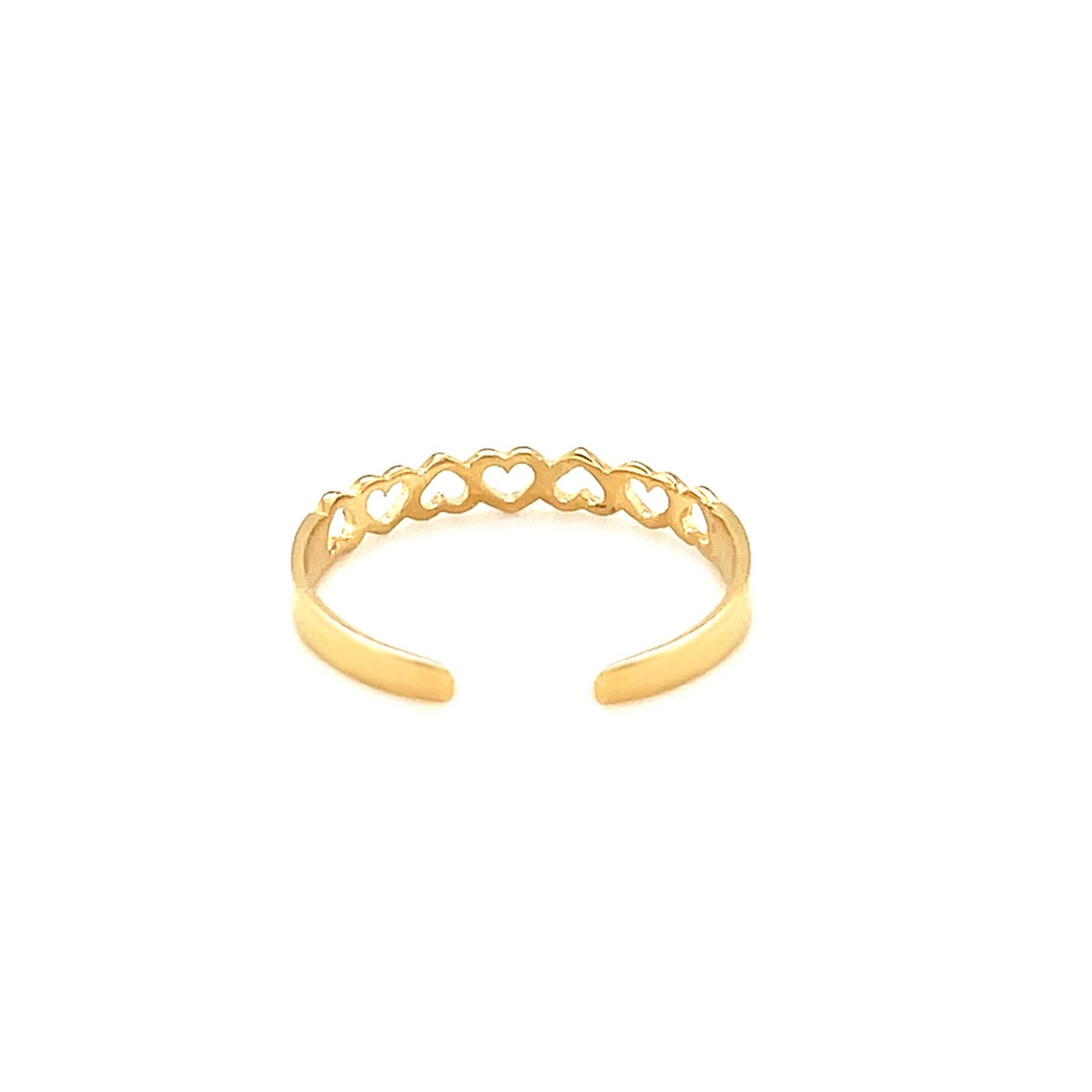 14k Yellow Gold Heart Toe Ring