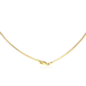 14k Yellow Gold Classic Omega Style Necklace (2 mm)