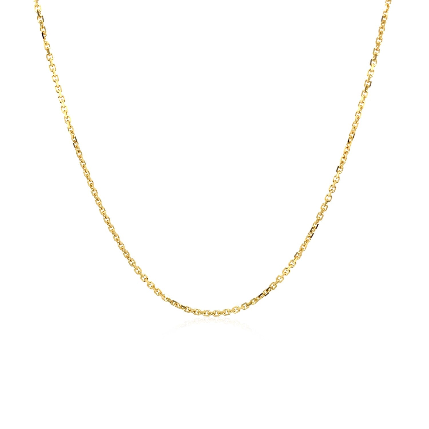 10k Yellow Gold Adjustable Cable Chain 0.9mm