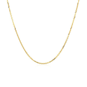 10k Yellow Gold Adjustable Cable Chain 0.9mm