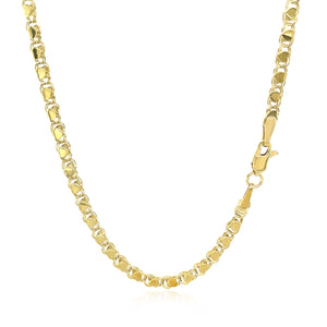 2.9mm 14k Yellow Gold Heart Chain