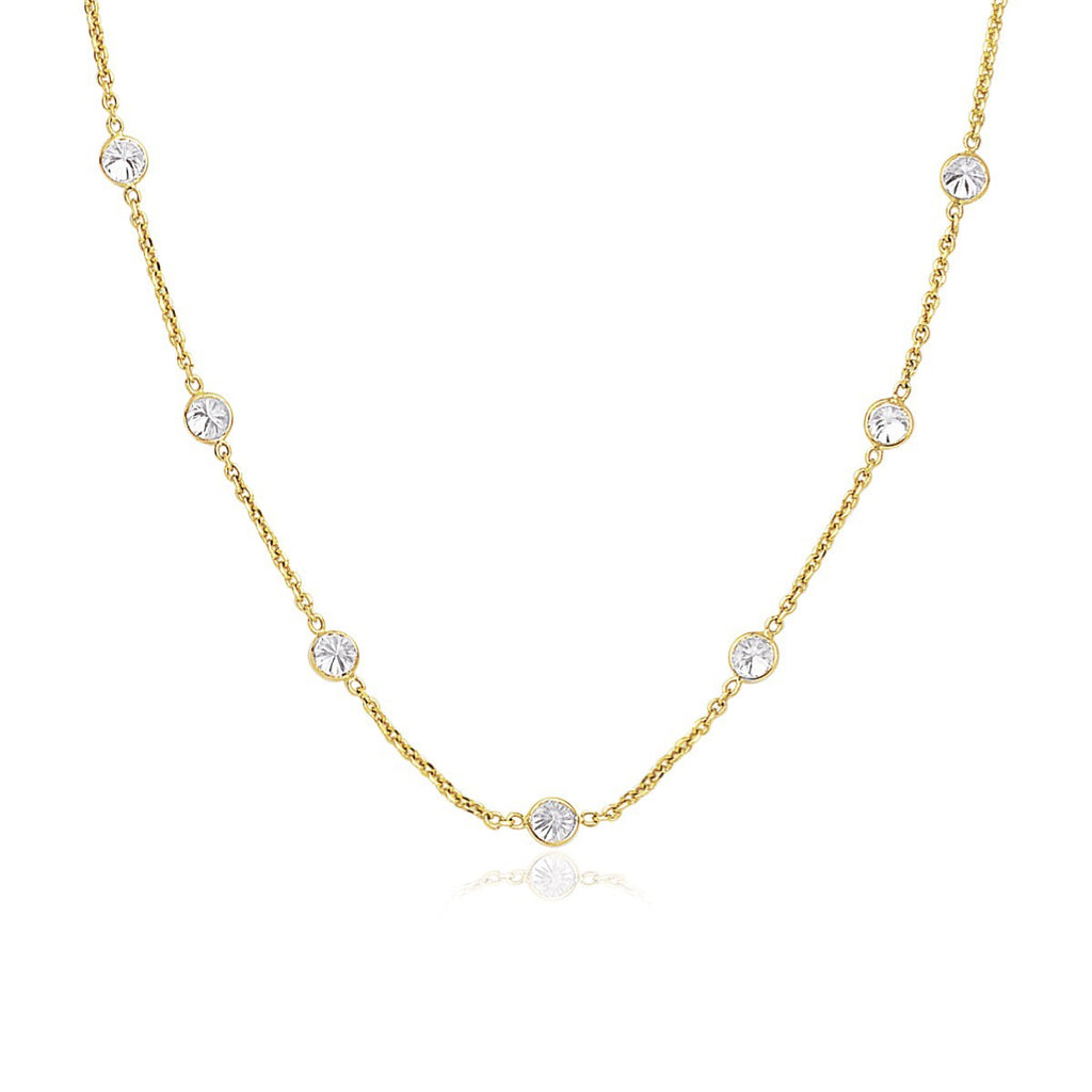 14k Yellow Gold CZ By the Yard Long Links