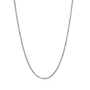 Sterling Silver 1.4mm Adjustable Box Chain