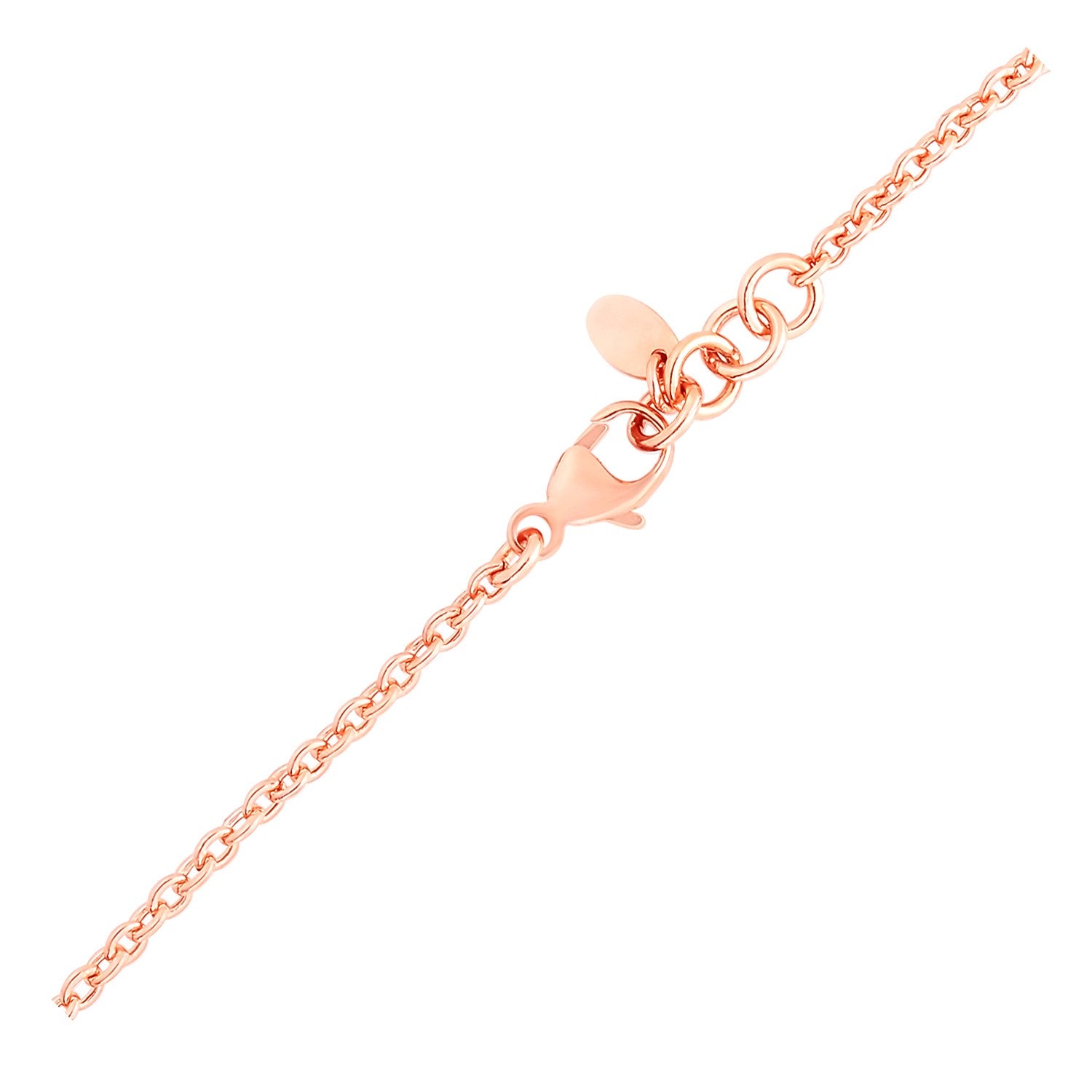 14k Rose Gold Chain Bracelet with Polished Knot