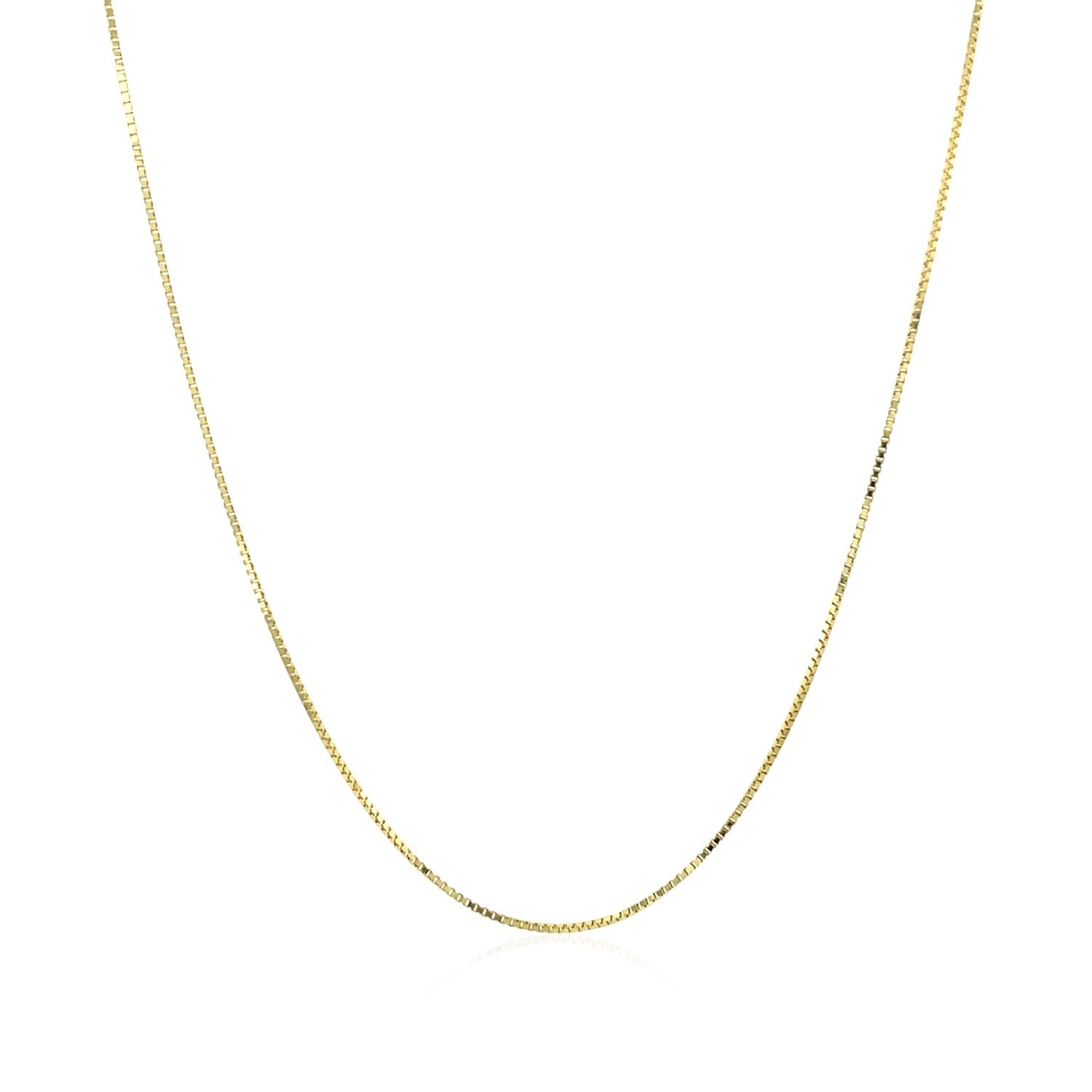 10k Yellow Gold Classic Box Chain 0.6mm