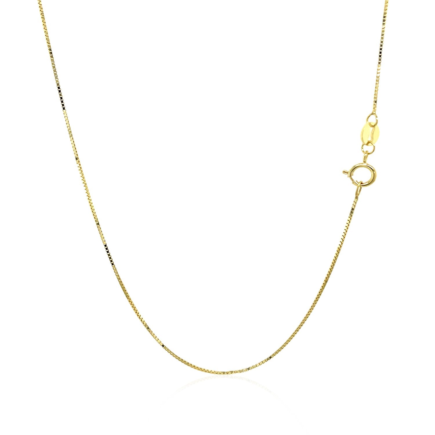 10k Yellow Gold Classic Box Chain 0.6mm