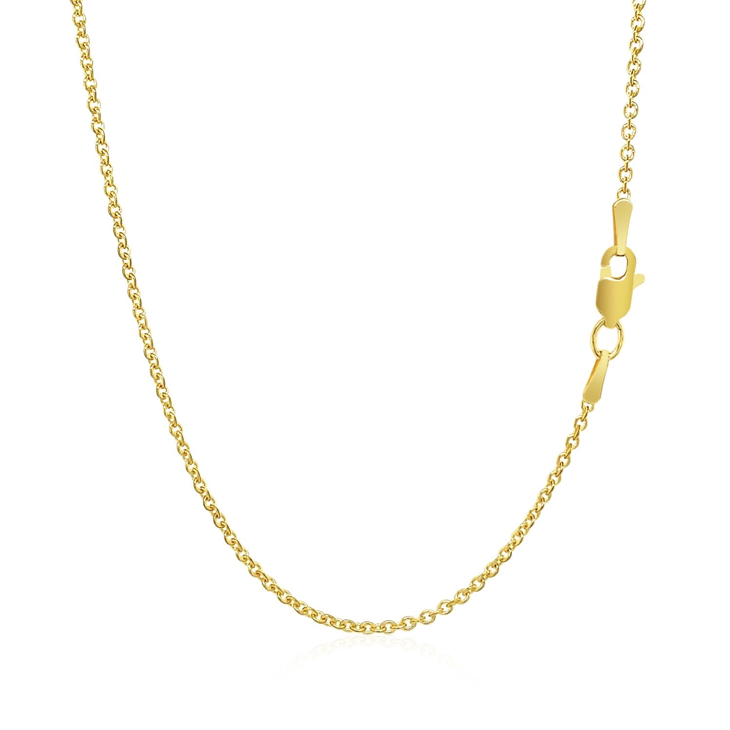 14k Yellow Gold Forsantina Lite Cable Link Chain 1.5mm