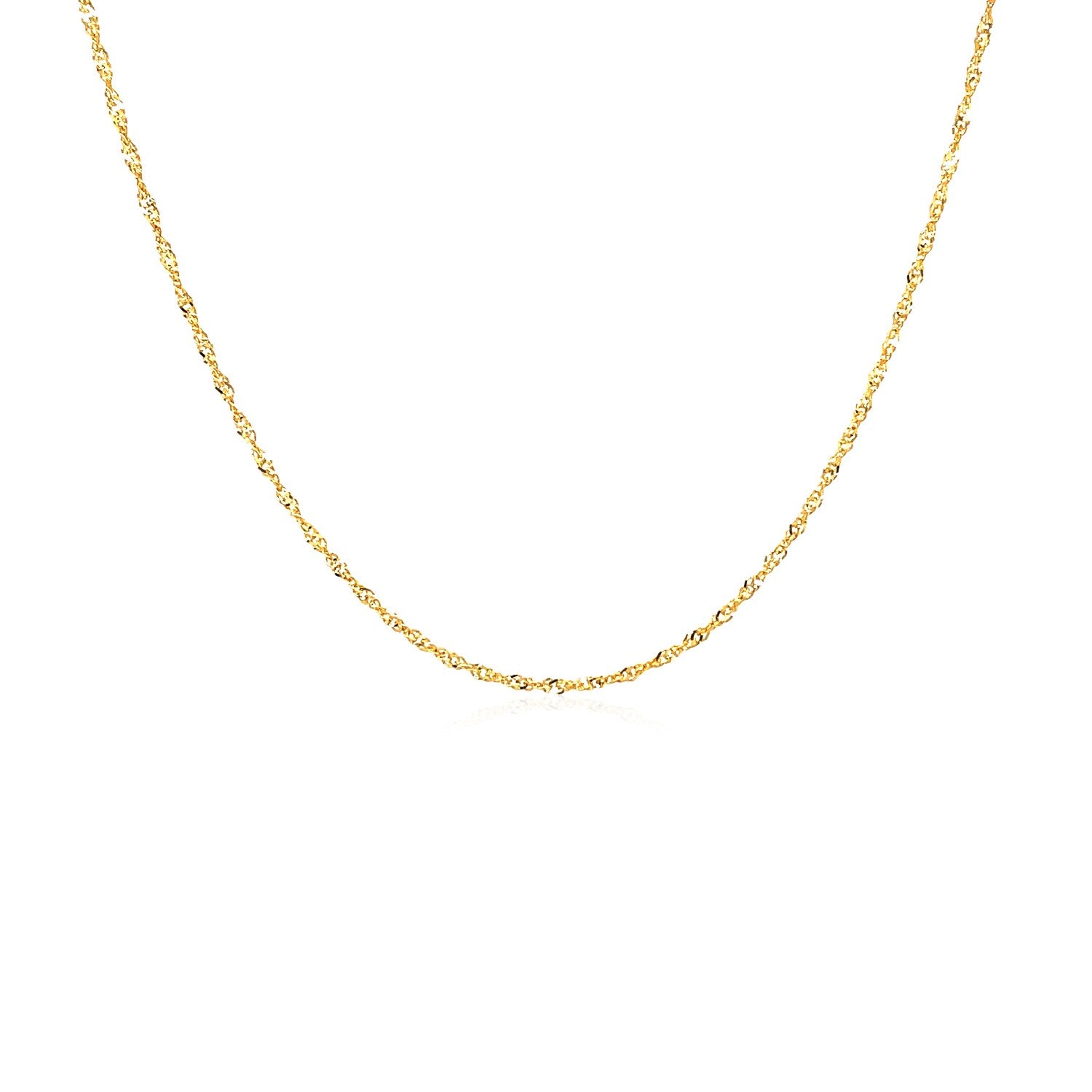 14k Yellow Gold Singapore Chain 1.0mm