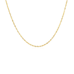 14k Yellow Gold Singapore Chain 1.0mm