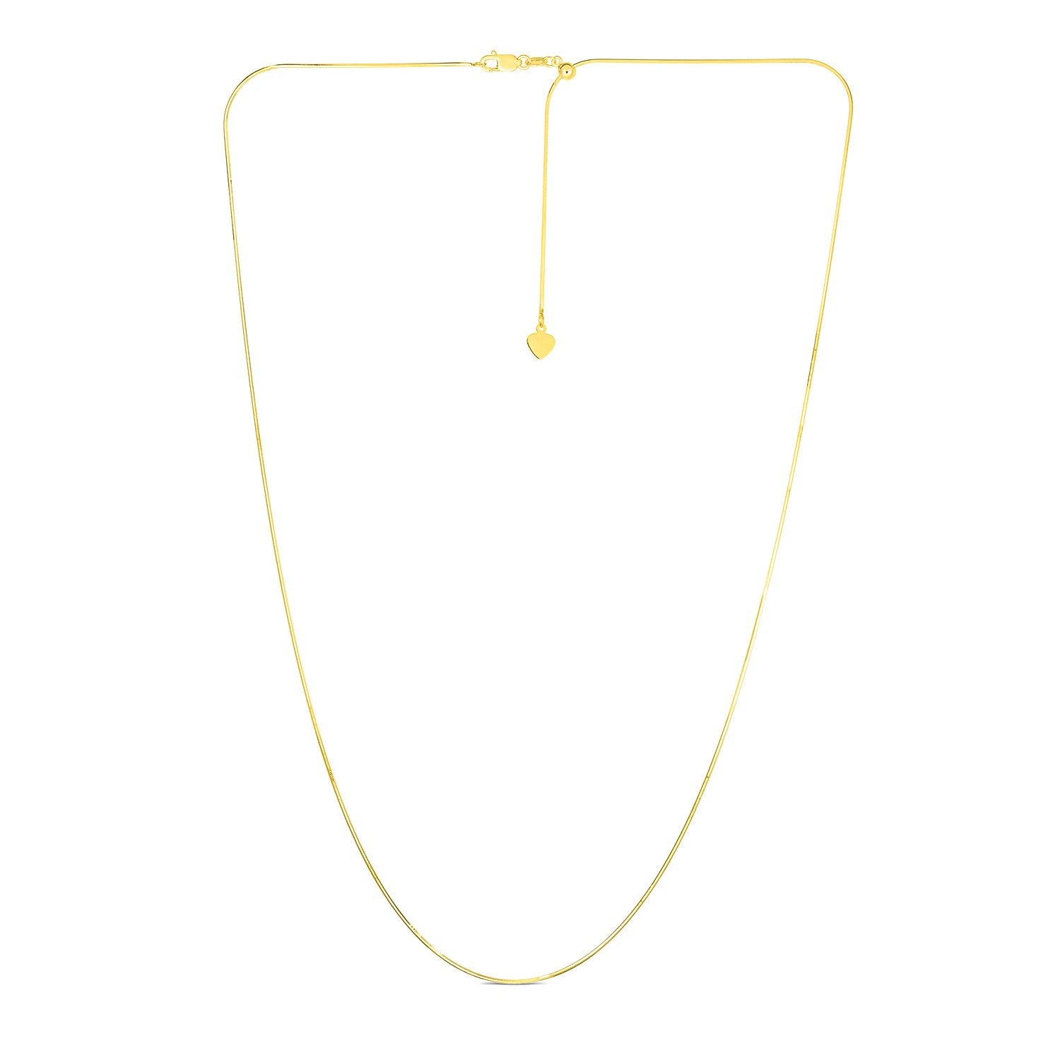 14k Yellow Gold Adjustable Snake Chain 0.85mm