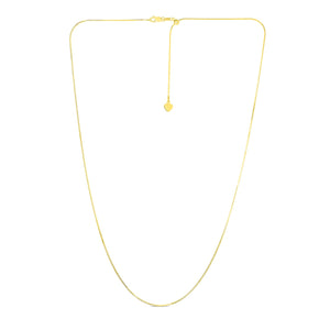 14k Yellow Gold Adjustable Snake Chain 0.85mm