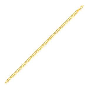 4.0 mm 14k Yellow Gold Lite Charm Bracelet