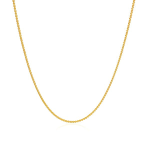 10k Yellow Gold Wheat Chain 1.0mm