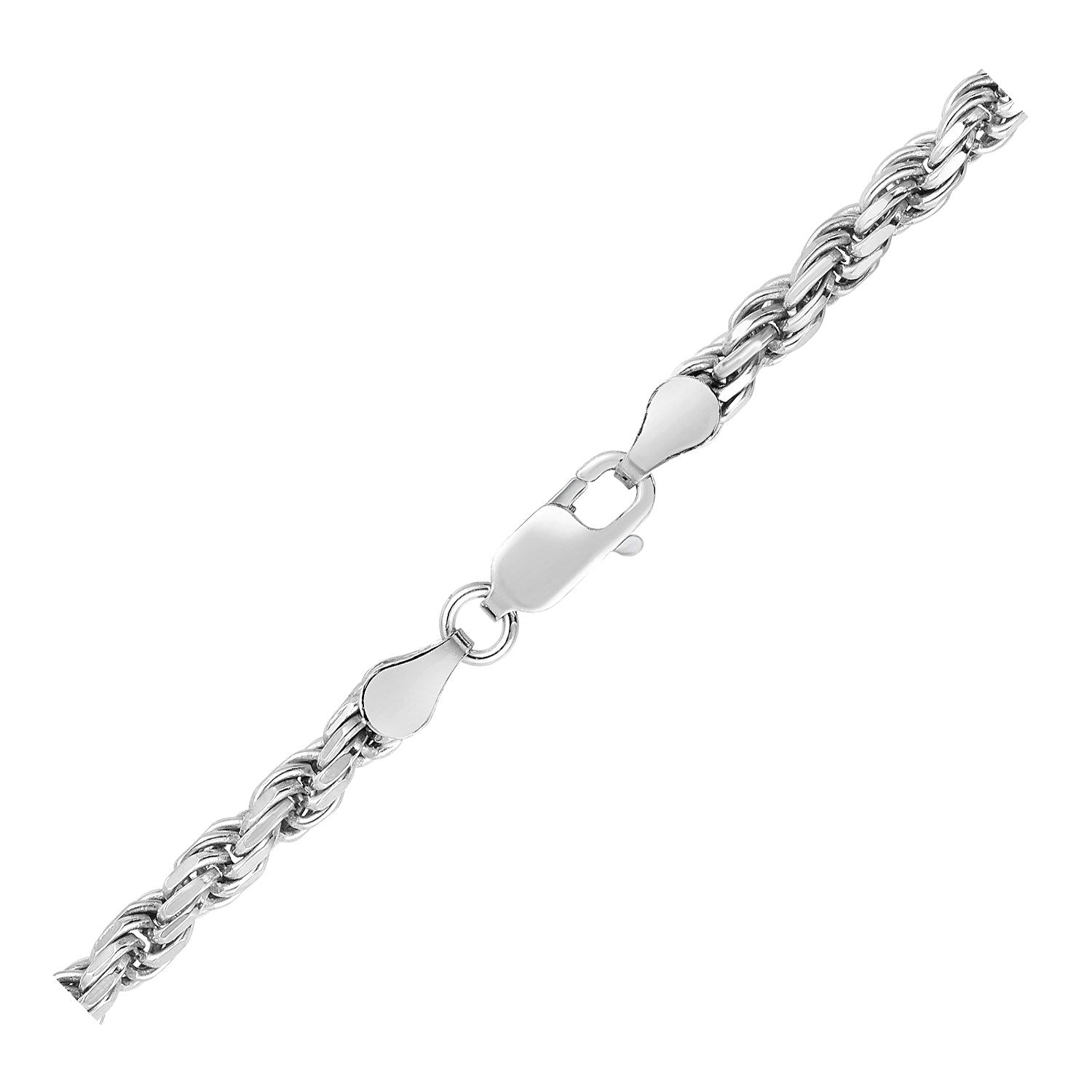 Sterling Silver 3.6mm Diamond Cut Rope Style Chain