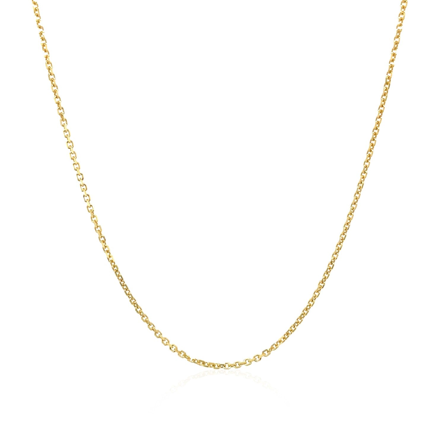 10k Yellow Gold Cable Chain 1.1mm