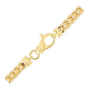 3.9mm 14k Yellow Gold Square Franco Bracelet